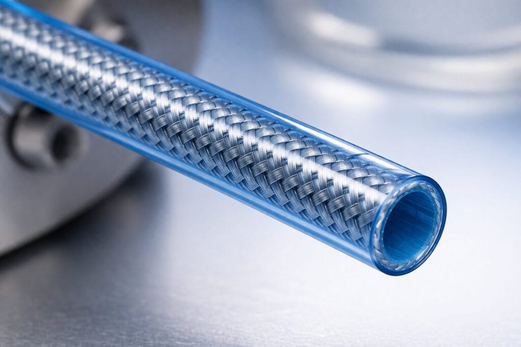 Braided Blue Translucent Tubing